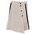 Falda midi asimétrica de cuadros Maje en tweed de algodón beige