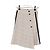 Falda midi asimétrica de cuadros Maje en tweed de algodón beige - vista 4