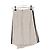Falda midi asimétrica de cuadros Maje en tweed de algodón beige - vista 5