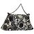 CHANEL Matelasse Chain Shoulder Bag Silk Black Silver CC Auth 120924 Silvery