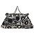 CHANEL Matelasse Chain Shoulder Bag Silk Black Silver CC Auth 120924 Silvery - view 2