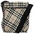 Borsa a spalla Burberry Nova Check Blue Label in nylon beige argento autentica kk460