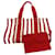 Hermès Borsa Hermes Cannes GM a righe con pochette Rosso Tela
