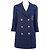 Chanel Navy Tweed Jacke mit ikonischem CC-Logo-Patch 36 FR Marineblau