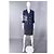 Chanel Navy Tweed Jacke mit ikonischem CC-Logo-Patch 36 FR Marineblau - Ansicht 13