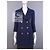 Chanel Navy Tweed Jacke mit ikonischem CC-Logo-Patch 36 FR Marineblau - Ansicht 3