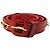 Cintura Chanel in pelle rossa e metallo dorato taglia 70 Rosso