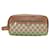 Gucci GG Supreme PVC clutch bag Brown Beige Leather  ref.2205447