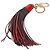 Louis Vuitton Monogram Tassel Bag Charm Brown Red