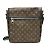 Borsa a tracolla Louis Vuitton Monogram Macassar Bus MM Marrone Nero - vista 2