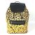 Zaino vintage leopardato Versace Nero Giallo