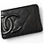 Cambon Tarjetero de cuero negro Chanel - vista 3