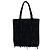Mini tote in suede con frange di Chanel con strass Nero