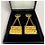 Orecchini vintage classici Chanel D'oro Gold hardware - vista 4