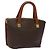 Céline Borsa a mano in tela Macadam CELINE in pelle PVC marrone oro Auth 119138 D'oro