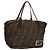 FENDI Zucca Canvas Handtasche Schwarz Braun Auth ep8782