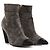 Botines de tacón Chanel en ante gris