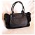 Borsa tote Longchamp in pelle e camoscio nero - vista 3