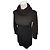 Vestido Saint James de lã preto com gola alta