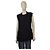 Chaleco sin mangas de punto de mezcla de algodón negro con flecos Lanvin talla 42