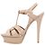 Sandali con piattaforma Tribute di Saint Laurent in pelle liscia beige Marrone - vista 2