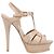 Sandali con piattaforma Tribute di Saint Laurent in pelle liscia beige Marrone - vista 6