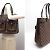 Borsa Tote Damier Uzes Louis Vuitton N51128 Marrone Marrone scuro Damier ebene - vista 3