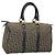 Borsa Boston in tela Trotter Christian Dior blu navy oro Auth bs25120 D'oro