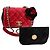 CHANEL Matelassé Camelia Borsa a Spalla con Catena Velluto Rosso CC Auth KD378SM Blu navy