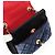 CHANEL Matelassé Camelia Borsa a Spalla con Catena Velluto Rosso CC Auth KD378SM Blu navy - vista 36