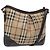 Borsa a spalla Burberry Nova Check PVC Beige Oro Auth 118306 D'oro