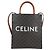 Céline CELINE Triomphe Borsa Tote Verticale in PVC Pelle Nera Oro Auth nb490M Nero D'oro - vista 2
