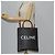 Céline CELINE Triomphe Borsa Tote Verticale in PVC Pelle Nera Oro Auth nb490M Nero D'oro - vista 25