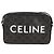 Céline Borsa a Spalla CELINE Triomphe in Pelle PVC Nera e Oro Auth nb463M Nero D'oro - vista 2