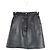 Carven Black leather mini skirt