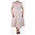 Autre Marque Rosa Blüten-Ausschnitt-Midi-Kleid - Größe Pink