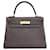 Hermès Gray Togo Kelly II Retourne 28 Brown Dark grey Leather Pony-style calfskin  ref.2210489