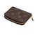 Billetera compacta Louis Vuitton Zippy LV Monogram y cuero Castaño - vista 3