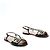 Sandali Fendi Perle FR38 Pelle Nera Sandali piatti con Perle Eleganti UK5 US7.5 Nuovi Nero - vista 2