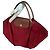 Pliage Rote Longchamp-Tasche mit braunen Lederdetails Bordeaux