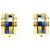 Orecchini a clip Hermès Boucles Clips Email Imprime Blu grigio D'oro