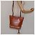 Borsa a spalla SAINT LAURENT in pelle marrone dorato Auth am8218 D'oro - vista 20