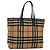 Burberry Nova Check Blue Label Tote Bag aus Wolle Beige Silber Authentisch 121808