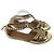 Sandali metallici piatti Alaïa D'oro Gold hardware - vista 2