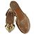 Sandali metallici piatti Alaïa D'oro Gold hardware - vista 3