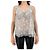 Chanel top semi-trasparente in pizzo bianco e nero Bianco sporco Silver hardware - vista 2