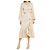 Autre Marque AMY LYNN Langarm-Midi-Wickelkleid S Beige