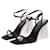 Autre Marque Sandales à talons en satin de soie Black Silk  ref.2211892
