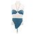 Autre Marque Bikini azul con strass