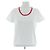 Camiseta blanca de algodón con cuello rojo The Row Blanco